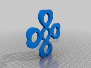 heart shaped fidget spinner toys & games 3d print model - Mito3D