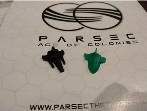 parsec flotta giochi battlestar galactica gioco da tavolo parte di ricambio le navi 3d print model - Mito3D