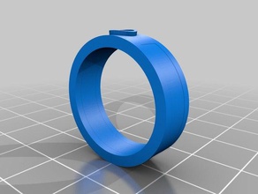 brossé anneau d'argent turquoise incrustation de diamant en biseau les anneaux 3d print model - Mito3D
