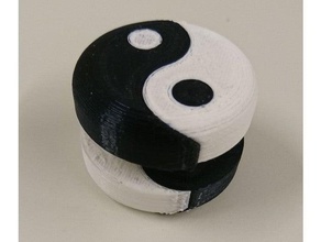 yin yang yo-yo Spielzeug & Spiele 2 Farbe dual dual-Farbe dual-extrusion jojo multi-Farbe multicolor yin-yang yinyang yoyo 3d print model - Mito3D