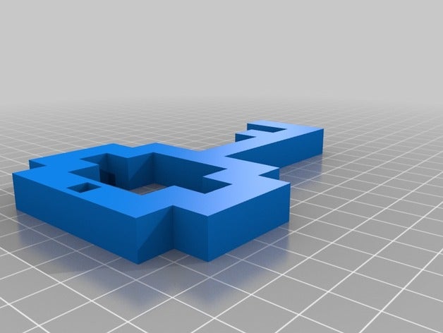 8 bits de chave jogos vídeo 8-bit cadeia mario jogo 3D print model - Mito3D