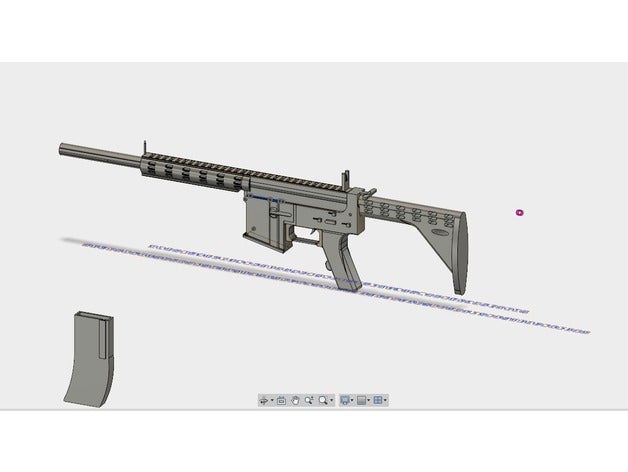 ar-15 mk11 m4 quello che si vuole chiamare La stampa 3d fusion360 pistole prop replica set design 3D print model - Mito3D