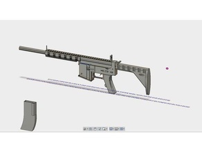 ar-15 mk11 m4 lo que usted desea llamar La impresión en 3d fusion360 las armas de fuego prop la réplica conjunto diseño 3d print model - Mito3D