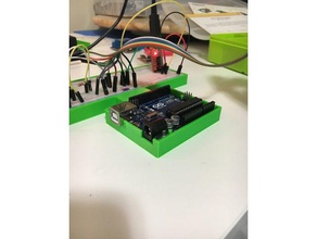 arduino & breadboard support electronics holder 3d print model - Mito3D