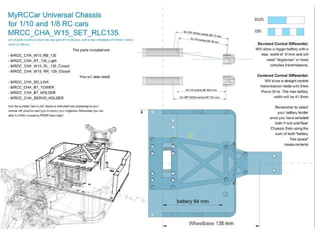 myrccar universal chassis light top closed sides r c vehicles 1 10 8 buggy drift mrcc on-road platform rc car cars parts short course truck touring truggy 3D print model - Mito3D