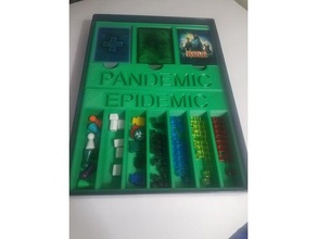 Pandemie Brettspiel einfügen Spielzeug & Spiele Brett-Spiel Feld - Karte 3d print model - Mito3D