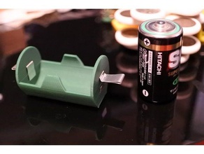 d size battery holder electronics 3d print model - Mito3D