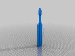 re-forzadas falcon heavy modelo del cohete exploraciones & réplicas 3d print model - Mito3D
