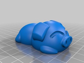 63 mm domuz 3d yazıcılar hayvan sevimli oyuncak 3d print model - Mito3D