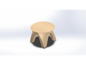 mesa centro modèle de meubles découpé au laser paramétrique table 3d print model - Mito3D