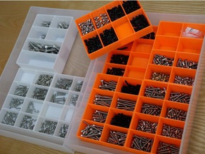 subdivision tray muji pp wide 2 drawer thin tool holders & boxes 3d print model - Mito3D