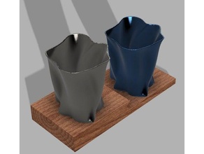 vase Serie p1 Kunst Blumen-vase spiral twisted 3d print model - Mito3D