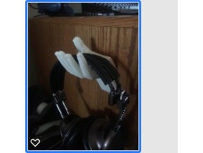 hand headphone holder organization handy headphones hanger hook 3d print model - Mito3D