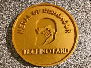 medal dishonour coins & badges dunce gold technotard 3d print model - Mito3D