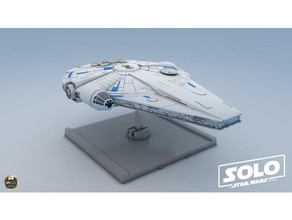 new han solo's millennium falcon x-wing games solo ship spaceship star wars 3d print model - Mito3D