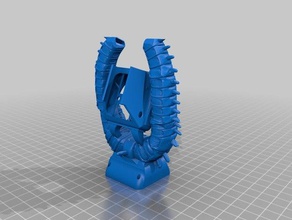 xenofang cr-10 40mm blower fan version 3d printer parts alien fang mod 3d print model - Mito3D