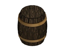 barrel 30mm toy & game accessories dnd prop food storage wine 3d print model - Mito3D