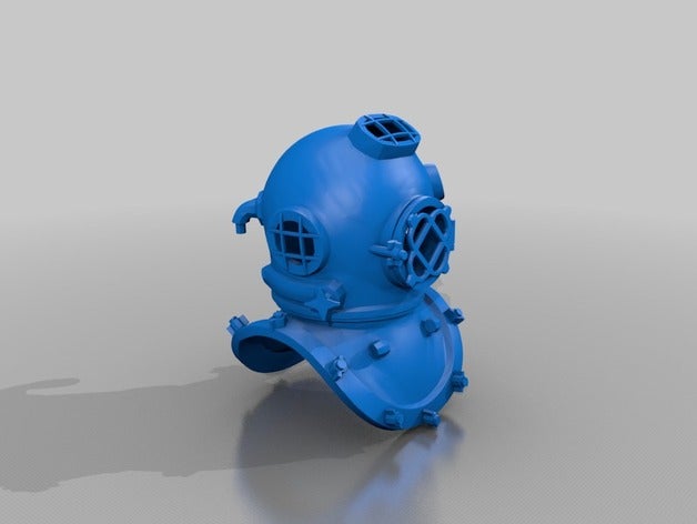 diving helmet v2 3d printing 3D print model - Mito3D