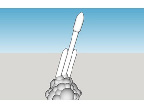 spacex falcon heavy lançamento veículos 3d print model - Mito3D