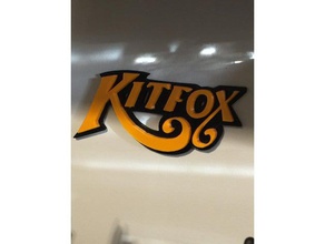 kitfox logotipo signos y logotipos la aeronave avión aviación el 3d print model - Mito3D