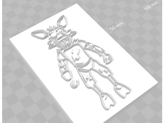 foxy ritratto - 2d in 3d e cinque notti di freddy giochi fnaf fox il strano 3D print model - Mito3D