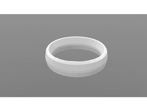 pas de fioritures, très simple anneau bande les anneaux 3d print model - Mito3D