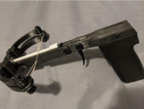 fully printed compound crossbow mechanical toys 3d print model - Mito3D