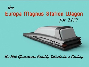 magnus pase station wagon 28mm juegos hovercar retro futurista wargame 3d print model - Mito3D