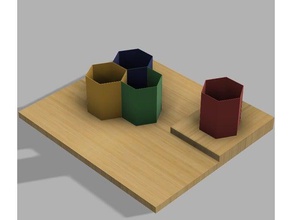 vaso recipientes conectável a arte hexa hexágono de armazenamento caixa 3d print model - Mito3D