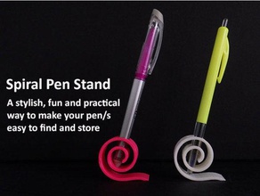 spiral pen stand office birthday christmas desk easy print fudget fun gift novelty nsfw play presnt small stationery toy unique work 3d print model - Mito3D