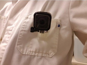 lab coat mount gopro session camera 3d print model - Mito3D