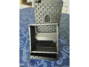 Würfel-Turm mitten in split-Modul Würfel 3d print model - Mito3D