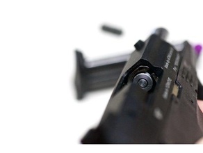 dumblanky - 9 mm punk mannequin d'entraînement vide accessoires de jeu factice arme à feu formation cran sûreté du pistolet poing la 3d print model - Mito3D