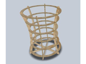 trashcan model1 model furniture lasercut mdf 3d print model - Mito3D