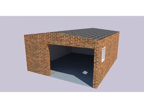 garage bâtiments et structures maison miniature l'échelle 3d print model - Mito3D