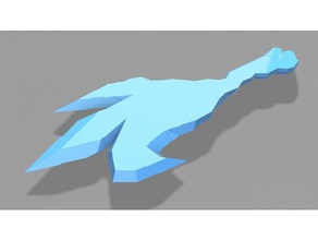 il gelo del dolore - overlord oggetti di scena anime cosplay ghiaccio lizardman manga prop shasha spada l'arma zaryusu 3d print model - Mito3D