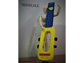 travelele - compact travel ukulele music musical instrument string 3d print model - Mito3D