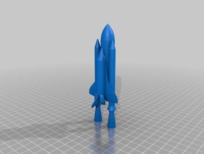 separated rocket cloud physics & astronomy lamp remix space shuttle 3d print model - Mito3D