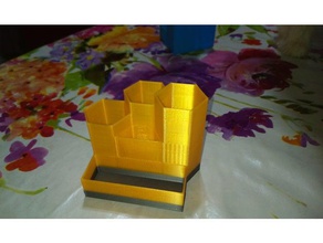 yet another desk organizer office hex hexagon 3d print model - Mito3D