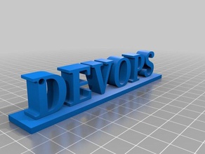 plaka devops 3d baskı Anahtarlık ofis 3d print model - Mito3D