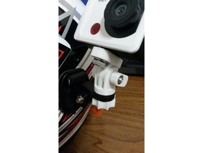 apoiar a acção de came câmera actioncam câmera, ação cam gopro capacete montagem motocycle nilox 3d print model - Mito3D