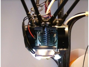 kossel mini effector 3d printer parts blower fan holder led 3d print model - Mito3D