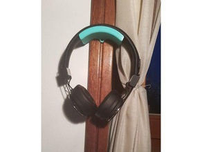 headphone holder audio headphones hanger 3d print model - Mito3D