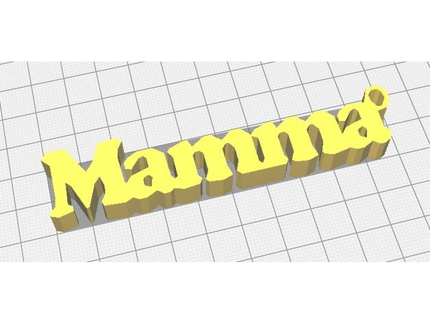 portachiavi mamma A impressão 3d festa della chaveiro mãe 3D print model - Mito3D
