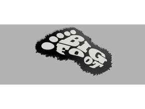 big foot impresión del pie de la pata 3d print model - Mito3D