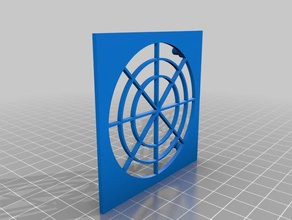 fan grille 3d printer parts grill 3d print model - Mito3D