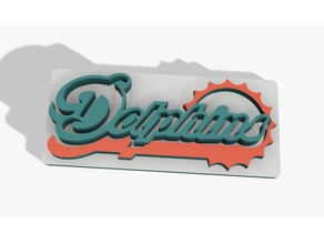 i delfini di calcio segni e loghi miami dolphins 3d print model - Mito3D