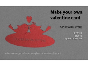 la saint valentin carte personnalisée art coeur saint-valentin st-valentin valentinesday valentines cadeau valentine 1 pour 3d print model - Mito3D