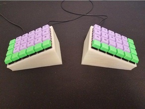wedge - let's split tented keyboard case computer 3d print model - Mito3D