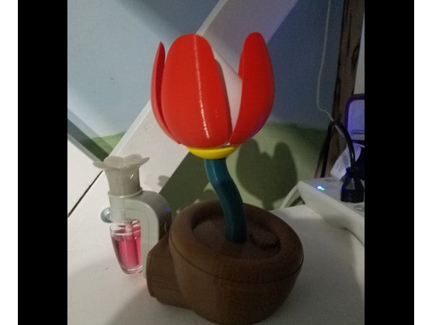çiçek gece ışık remix dekor gecelambası zamanlayıcı 3D print model - Mito3D